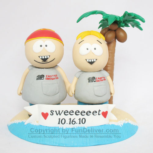 South Park Character Cartman & Butters Wedding Cake Topper - Click Image to Close